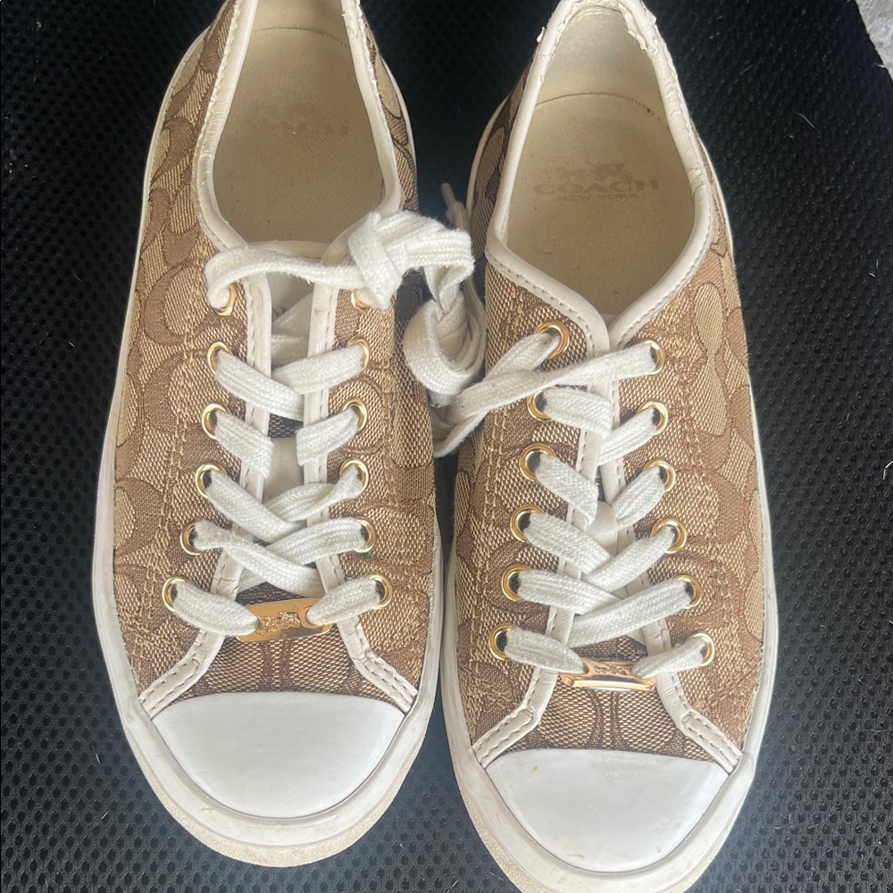 Coach tan sneakers